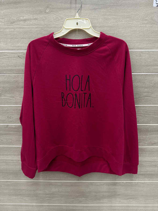 Rae Dunn Size XL Pink Womens Sweatshirt