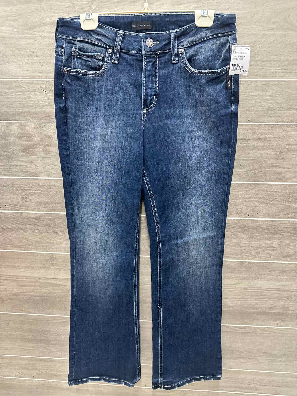 Silver Size 10 Blue Womens Jeans