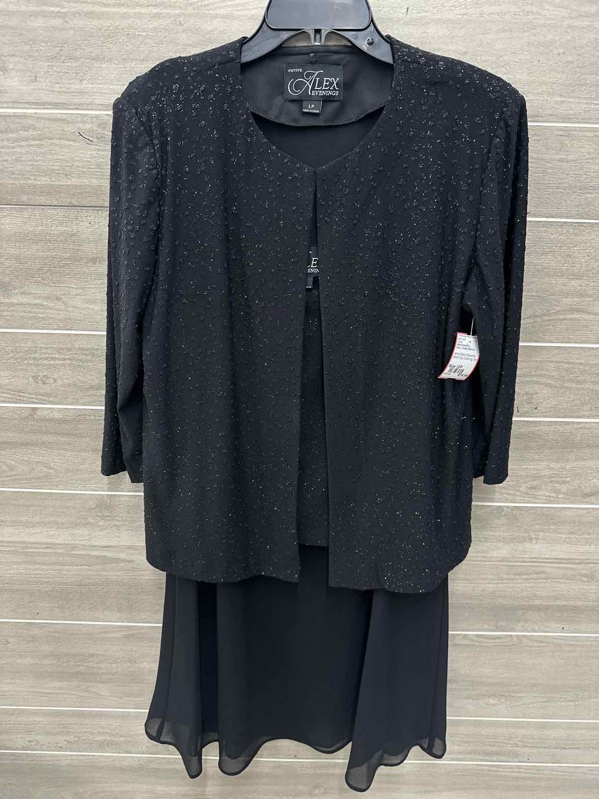 Alex Evenings Size 12P Black Petite Dress