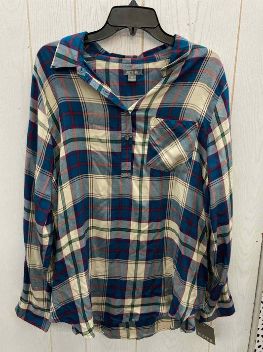 Falls Creek Blue Womens Size 1X Shirt