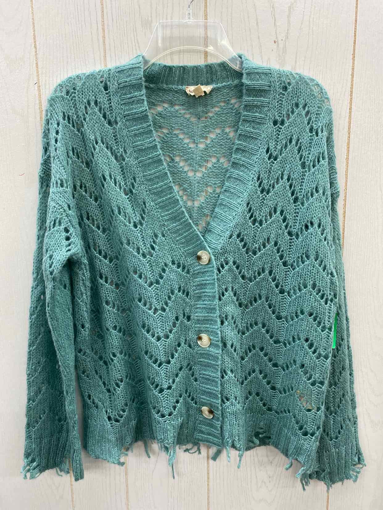 Hem & Thread Teal Womens Size S/M Sweater