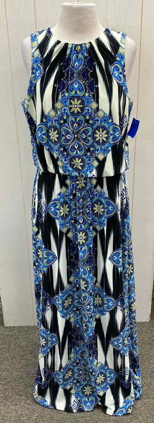 London Times Blue Womens Size 10 Dress