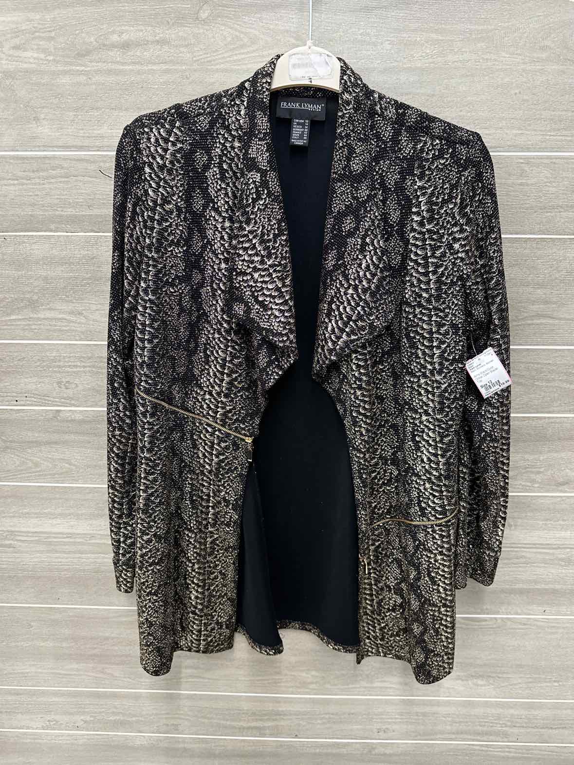 Frank Lyman Size 12 Black Womens Blazer