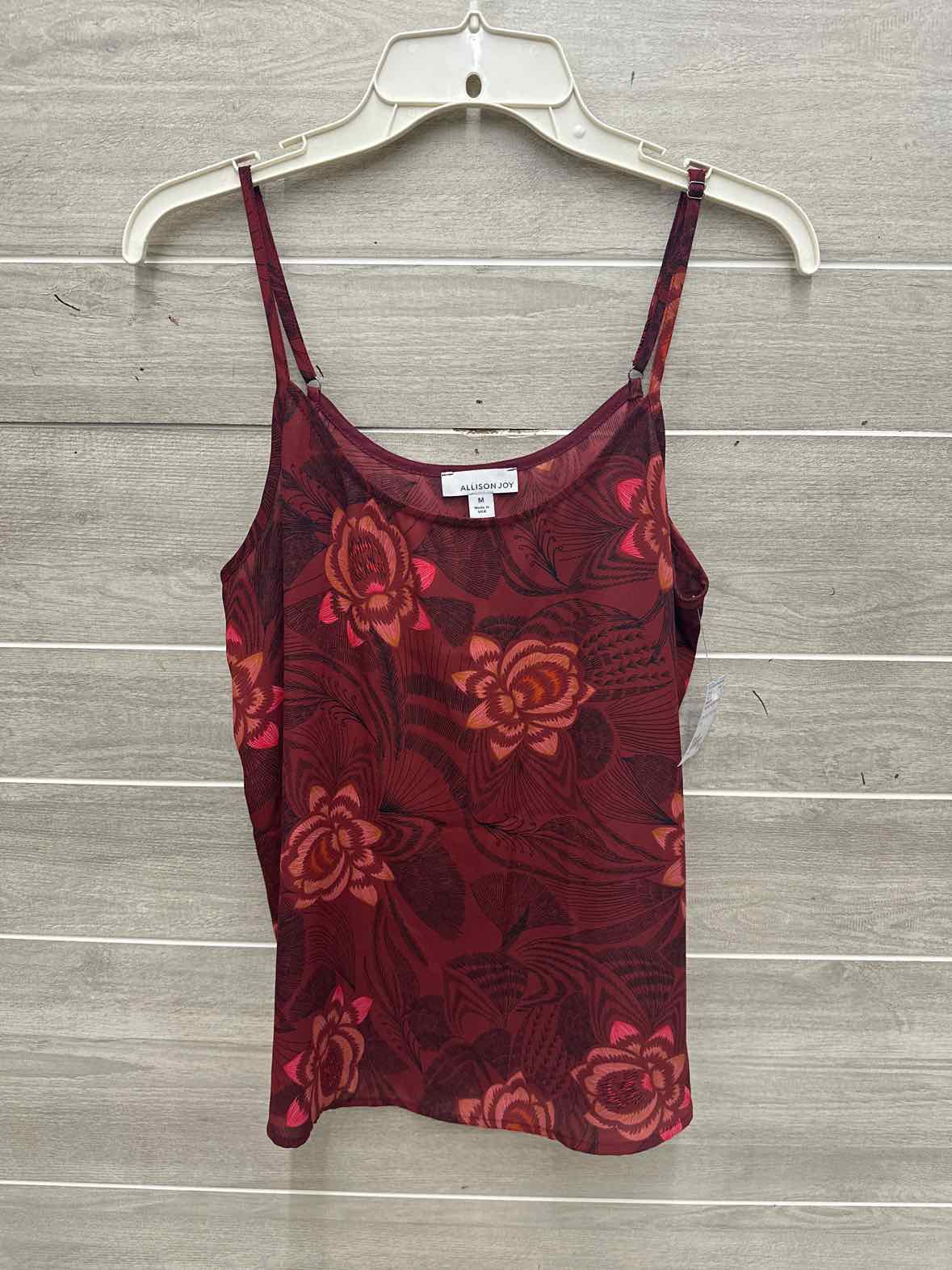 Allison Joy Size M Burgundy Womens Tank Top