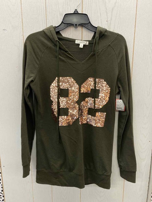 Active USA Olive Womens Size Small Sweatshirt