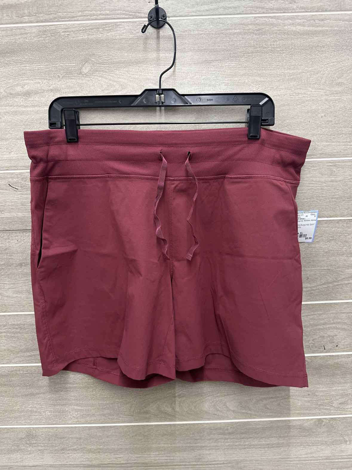 Tuff Athletics Size XL Burgundy Womens Shorts
