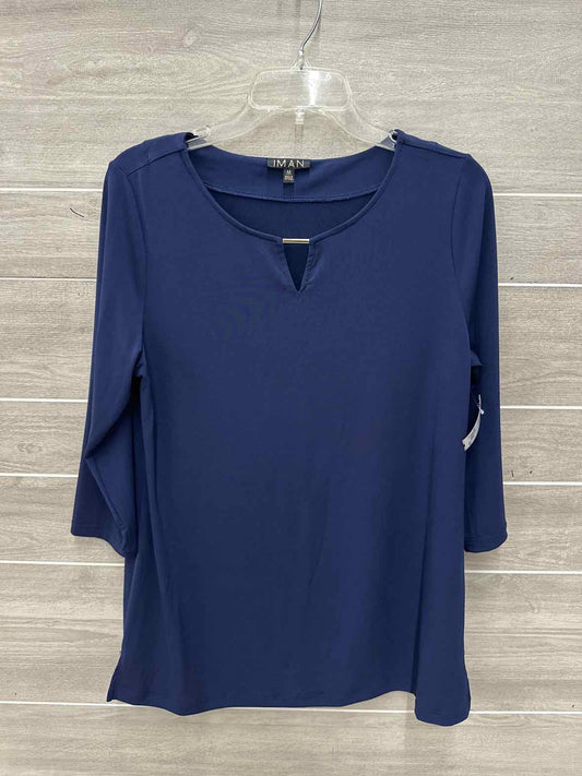 IMAN Size M/L Navy Womens Shirt
