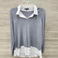Adrianna Papell Size M Gray Womens Shirt