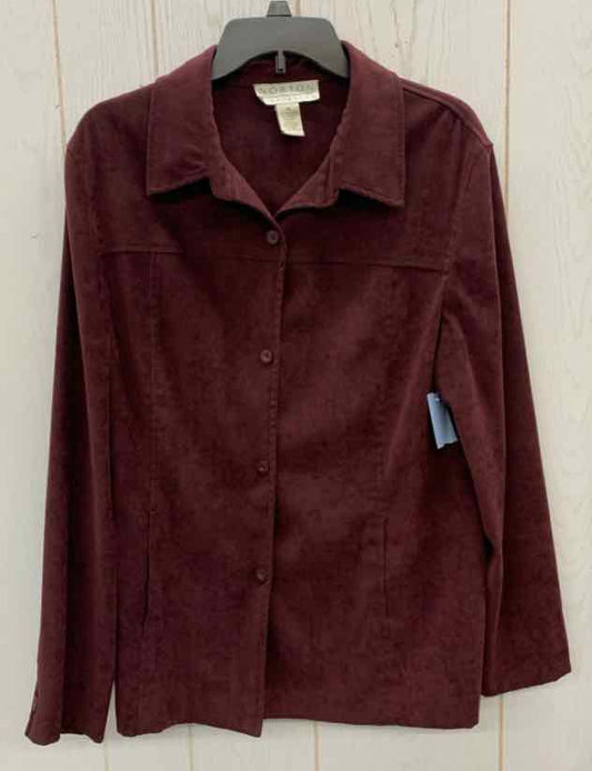 Norton McNaughton Burgundy Womens Size 14 Blazer