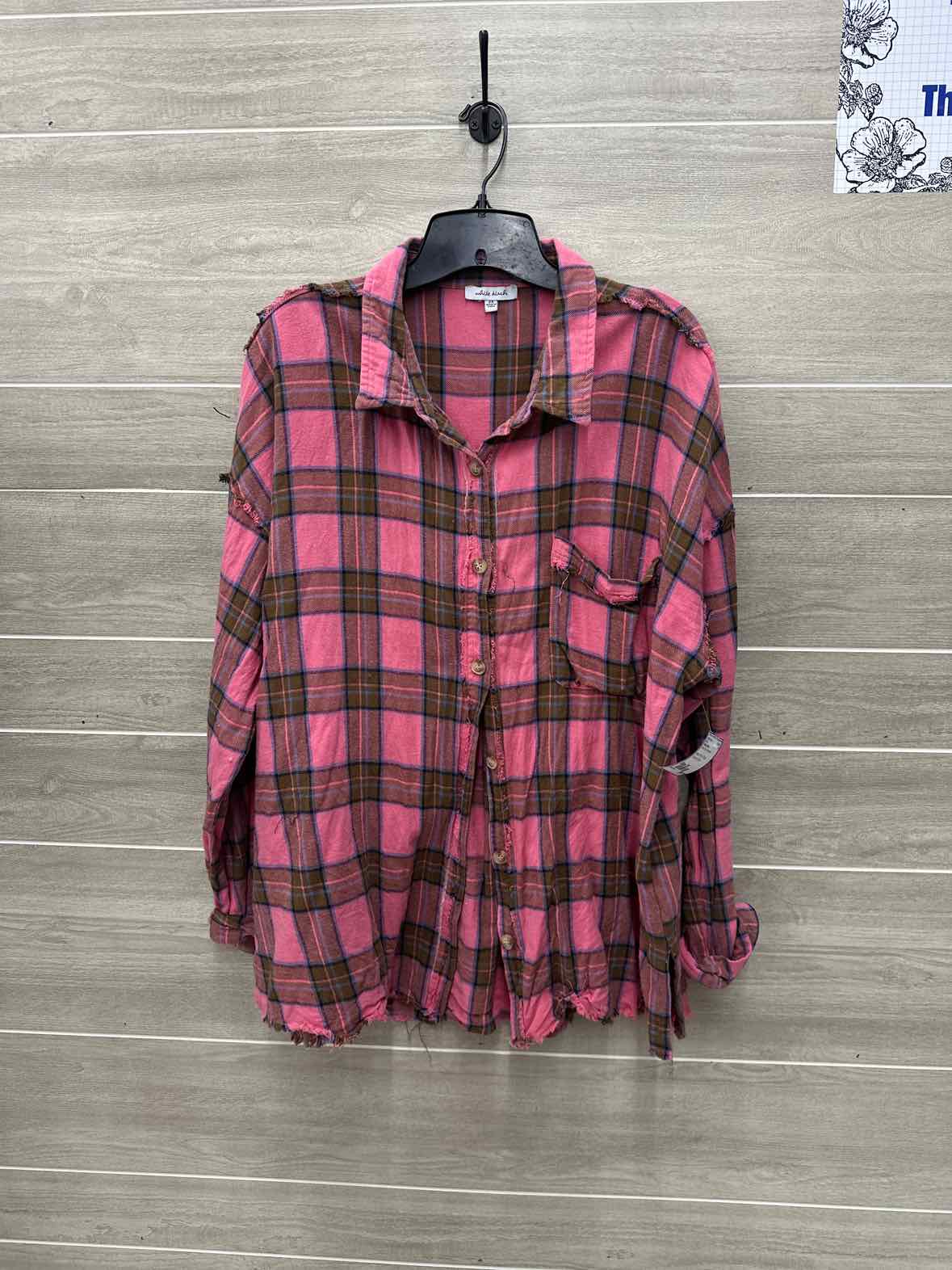 White Birch Size 2X Pink Plus Shirt