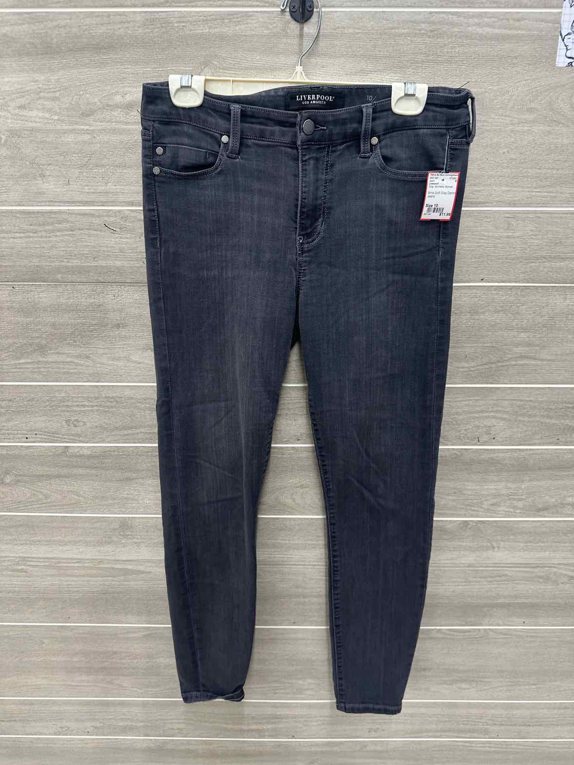 Liverpool Size 10 Gray Womens Jeans