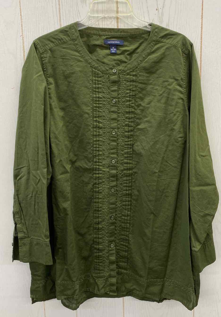 Lands End Olive Womens Size 16/18 Shirt