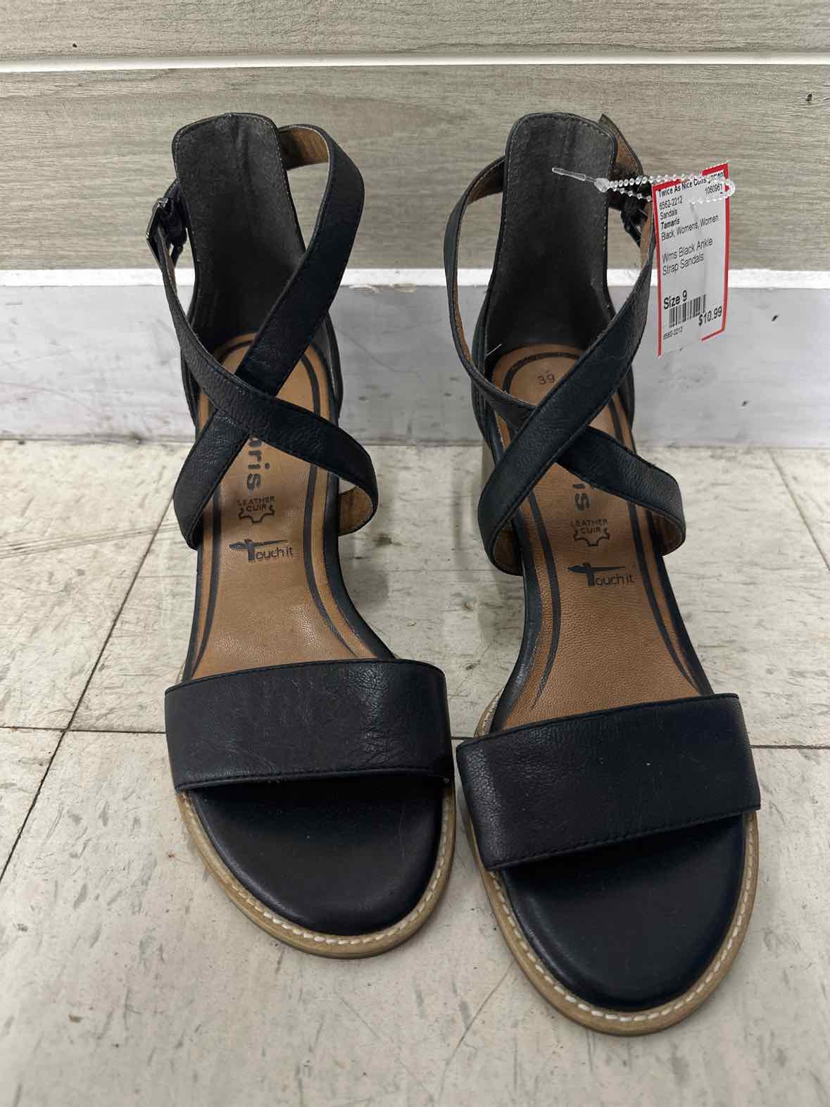 Tamaris US Shoe Size 9 Black Womens Sandals