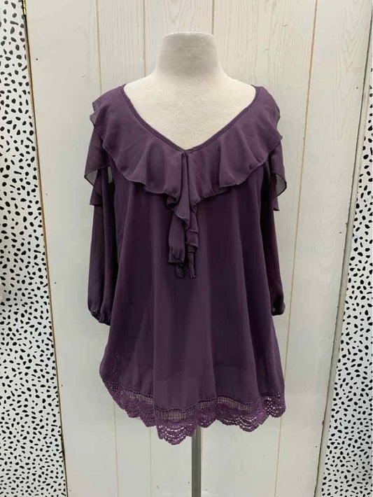 She & Sky Purple Womens Size M Shirt