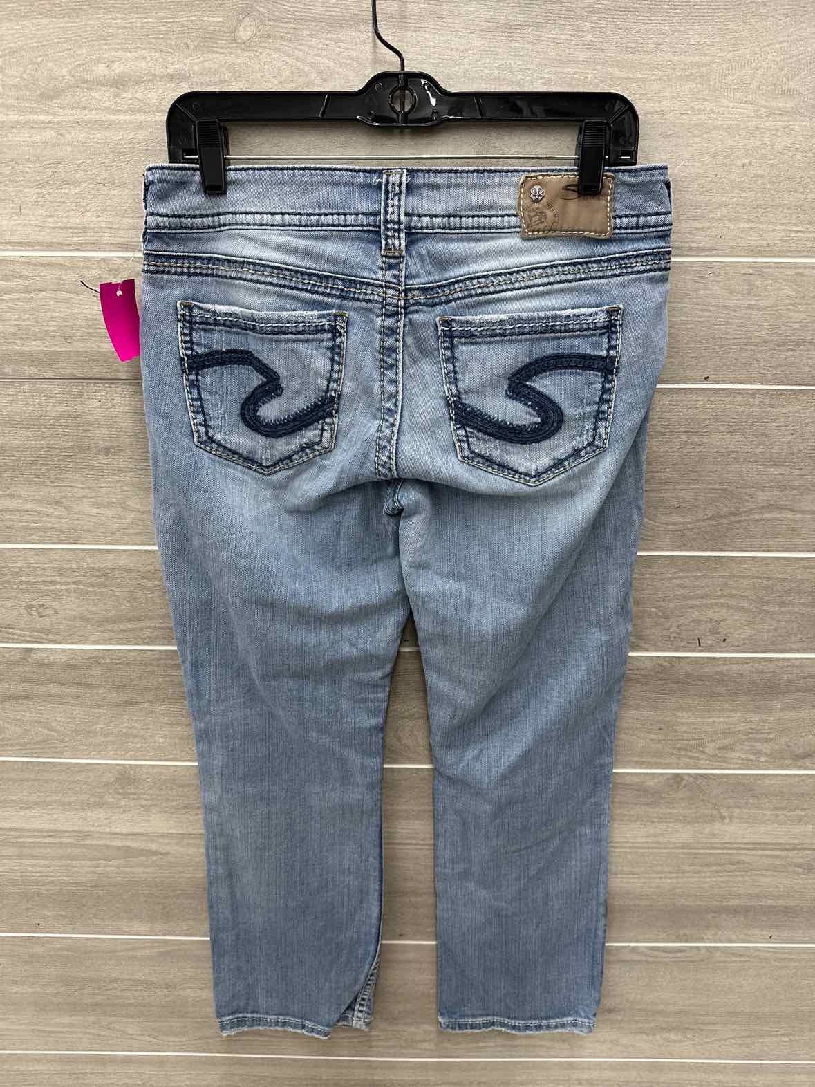 Silver Size 8 Blue Womens Jeans