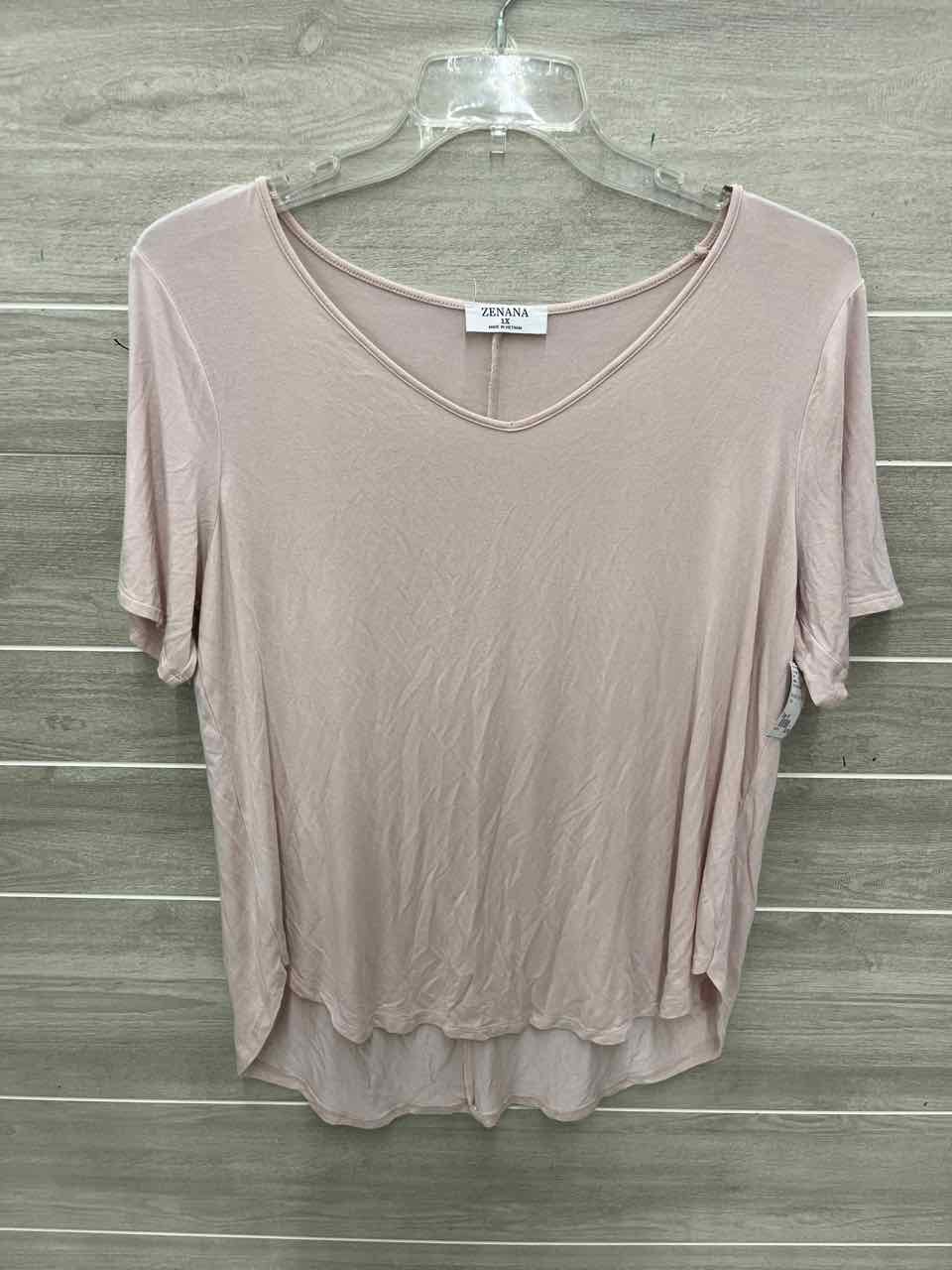 Zenana Size 1X Pink Plus Shirt
