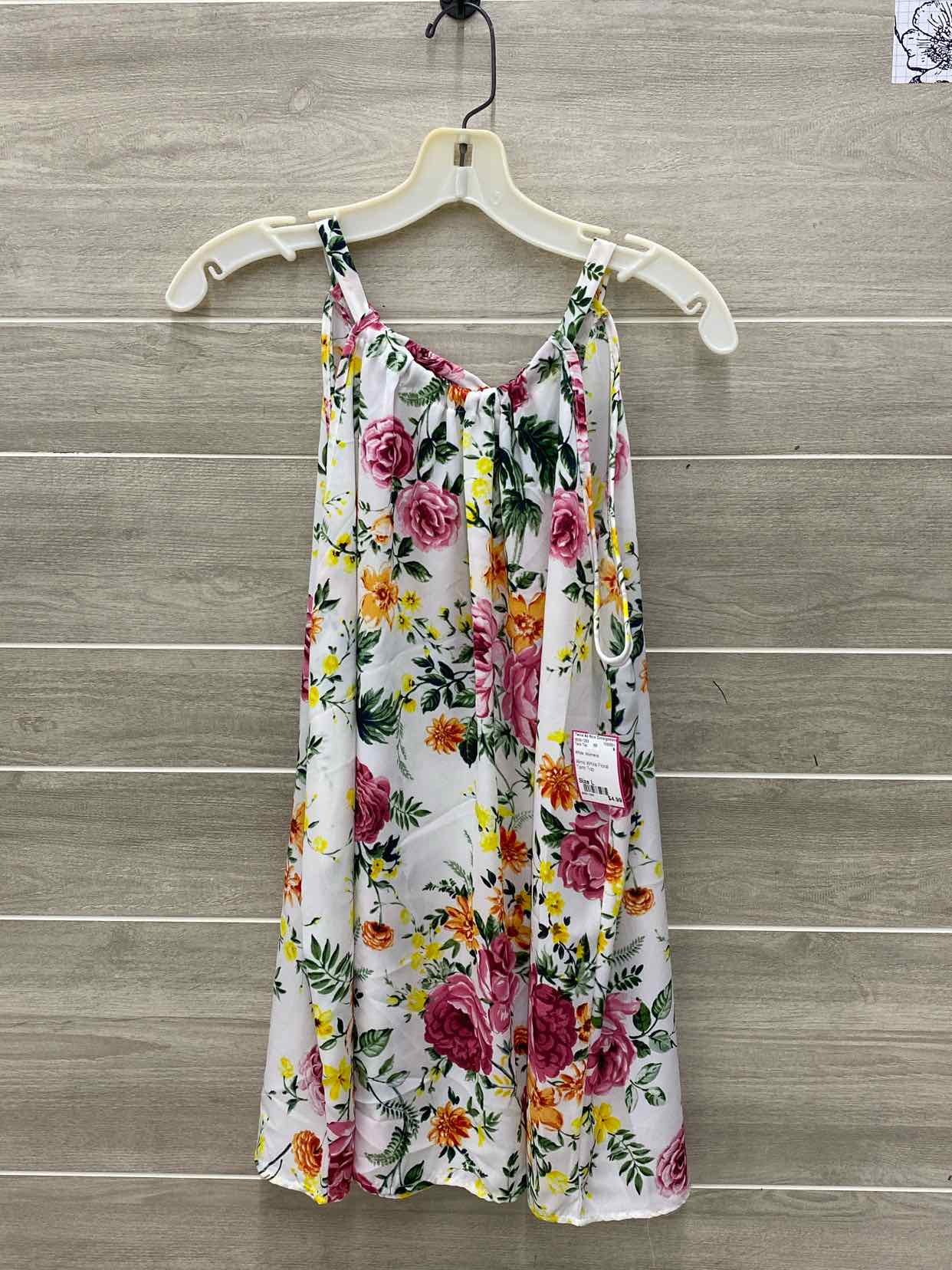 White Womens Size L Tank Top