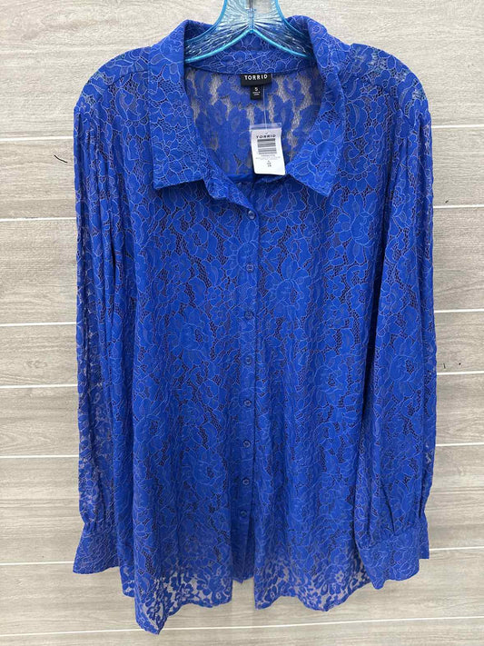 Torrid Blue Womens Women Size 5X Shirt