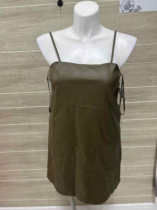 Very J Size 10/12 Olive Womens Dress