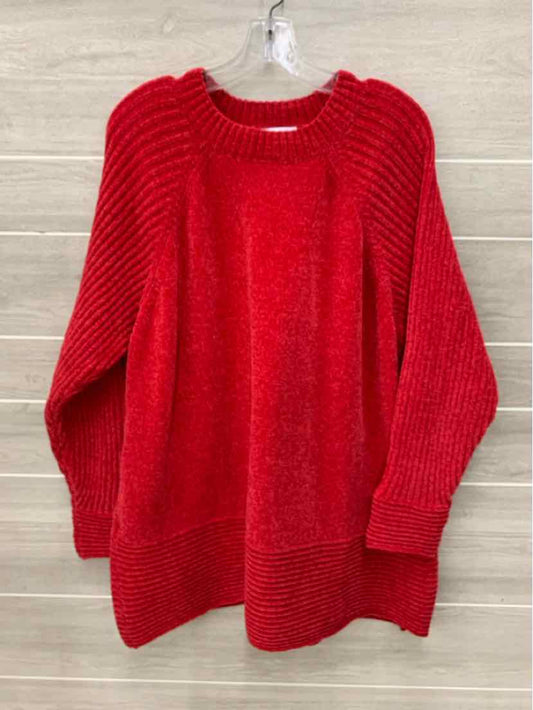 D & Co Red Womens Size 2X Sweater