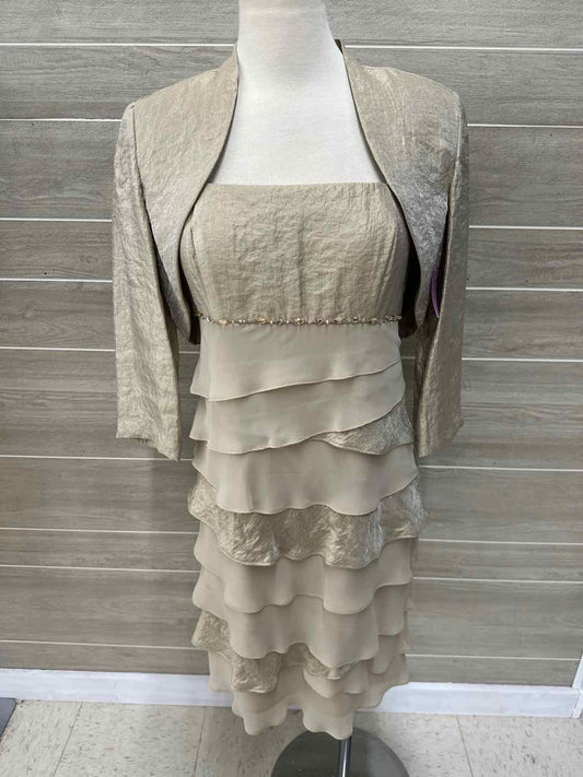 SL Fashion Gold Womens Size 10 Dress