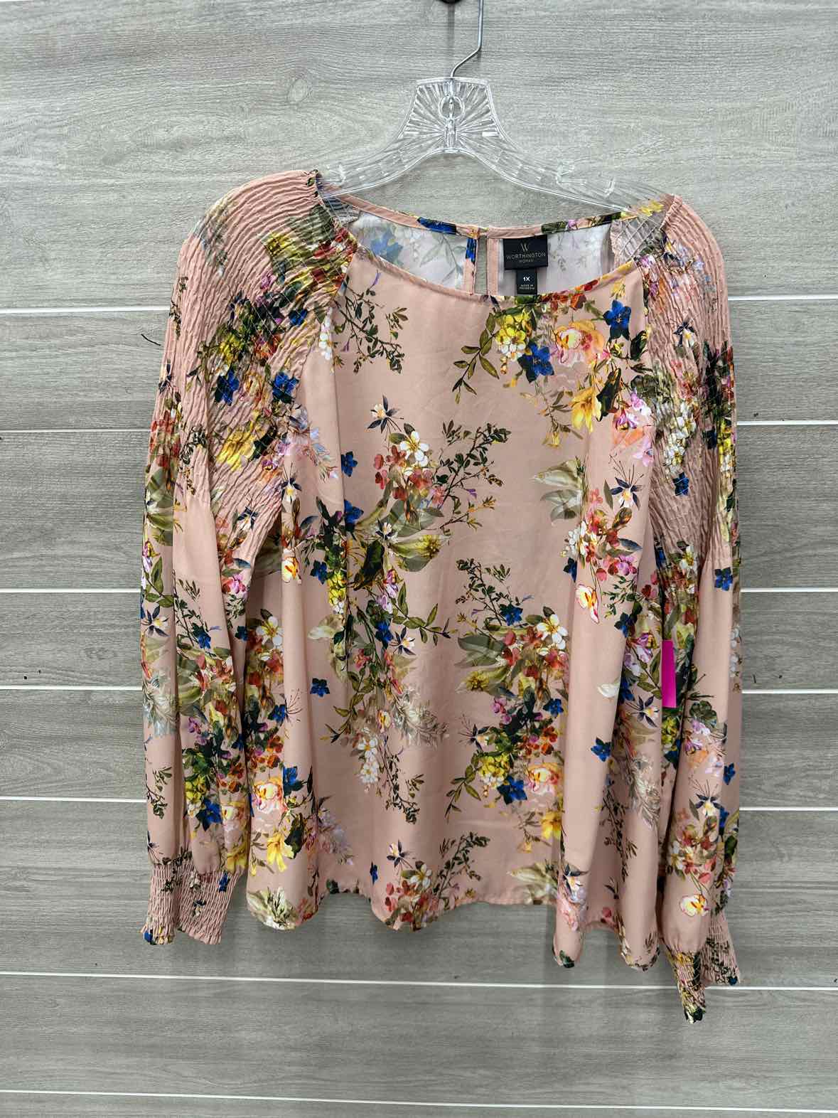 Worthington Size 1X Peach Plus Shirt