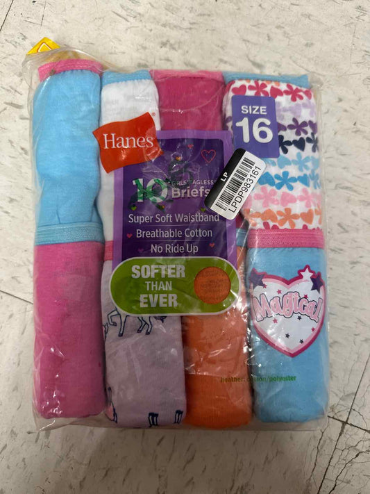 Hanes Girls Size 16 Underwear/Bra