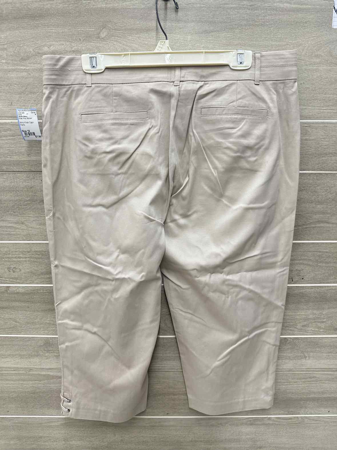 Studio Works Size 16 Khaki Plus Pants