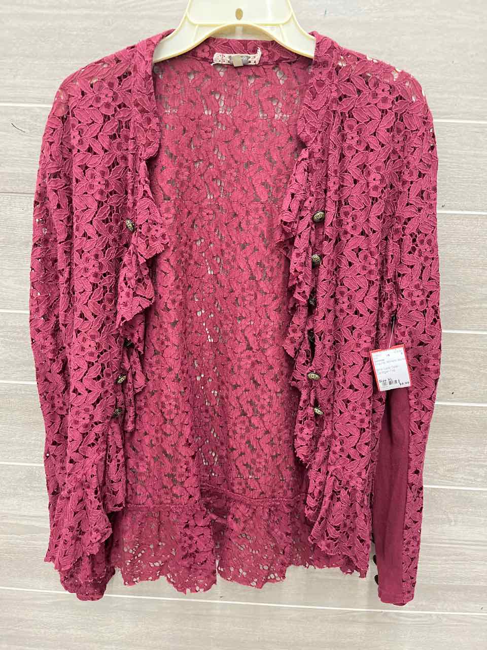 Gimmicks Size XL Burgundy Womens Shirt