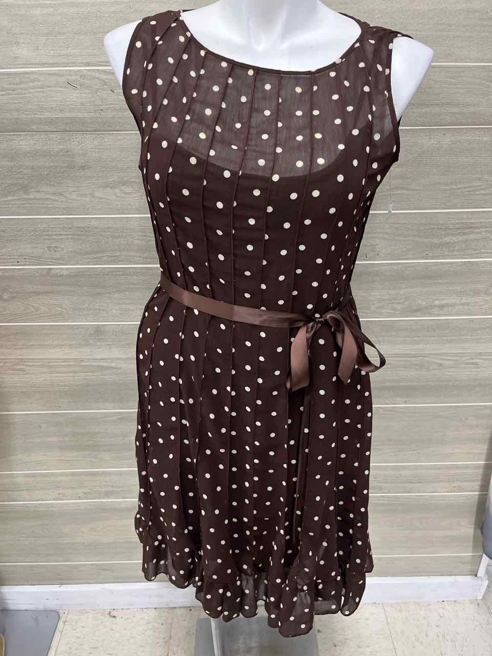 Sandra Darren Size 12 Brown Womens Dress