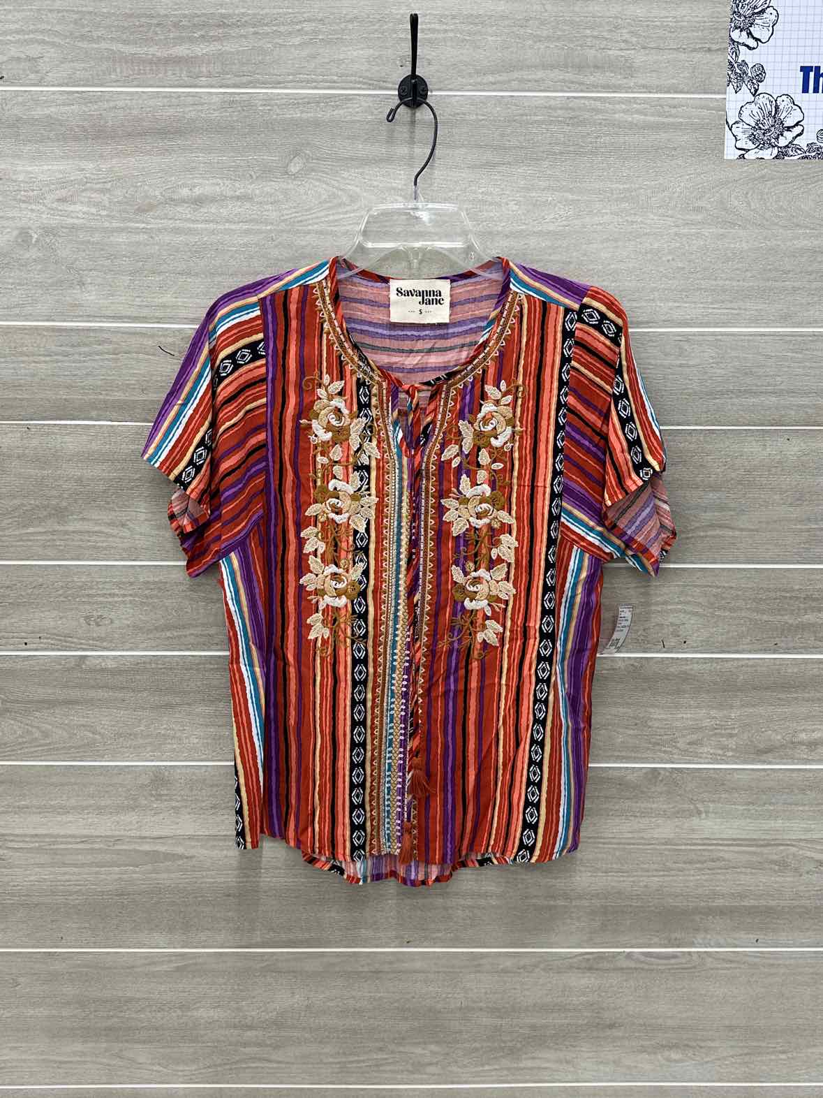 Savanna Jane Multi-Color Womens Women Size Small Shirt