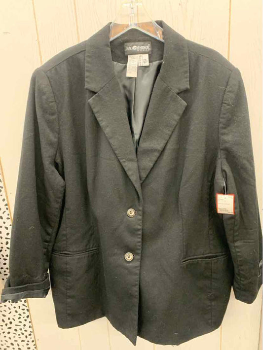 Sag Harbor Black Womens Size 24W Blazer