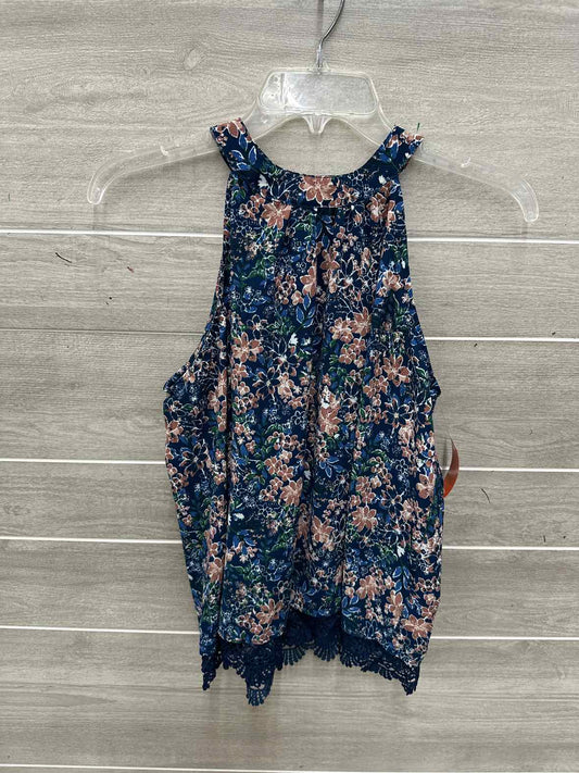 Elodie Size M Teal Womens Tank Top