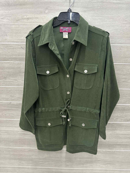 Denim & Co Size S Olive Womens Jacket (Outdoor)