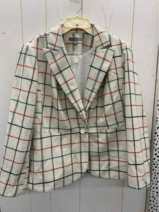 Jessica London Cream Womens Size 16W Blazer