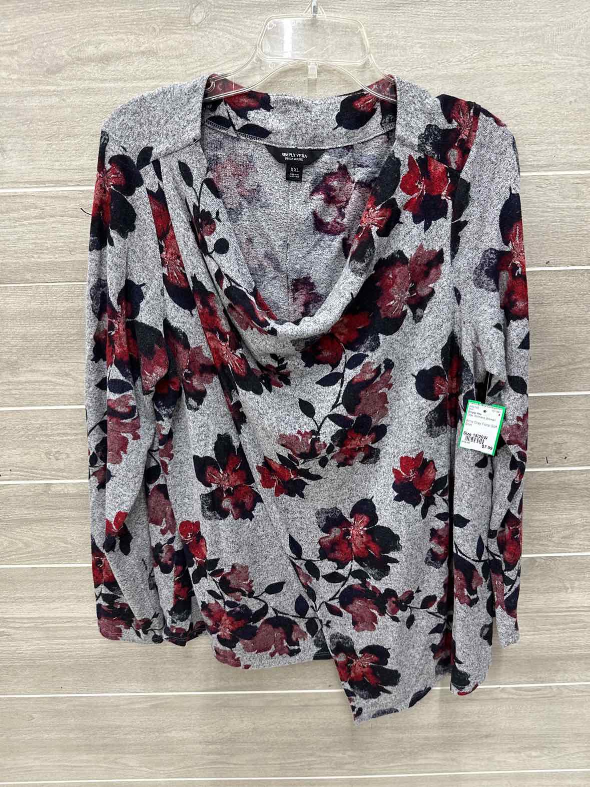 Simply Vera Size 18/20W Gray Womens Shirt