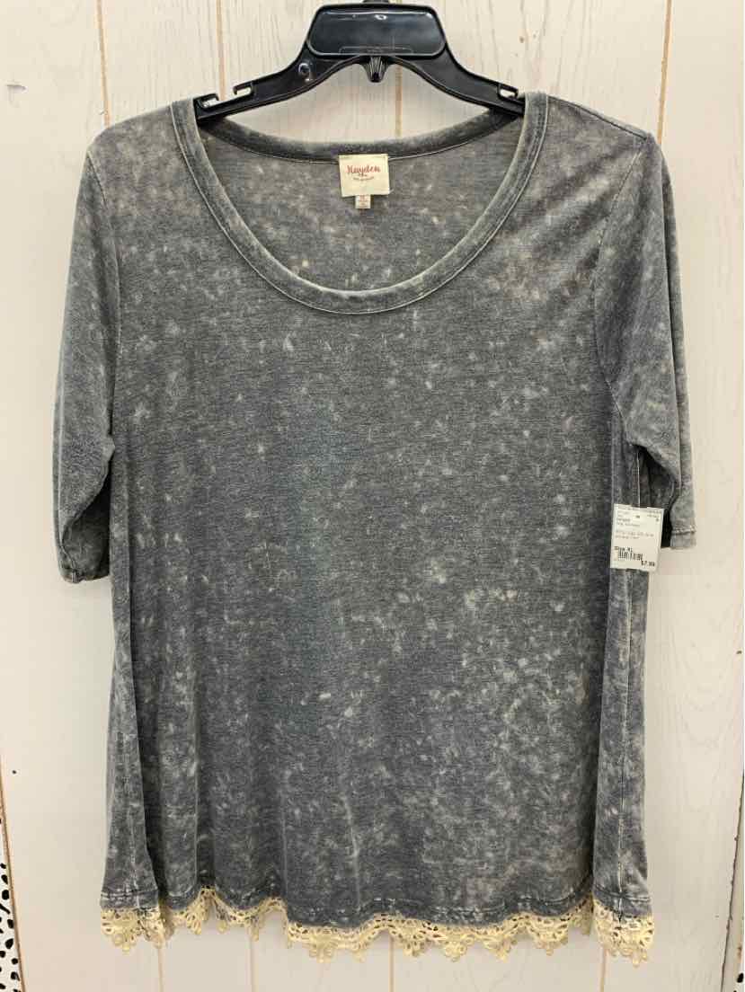 HAYDEN Gray Womens Size XL Shirt