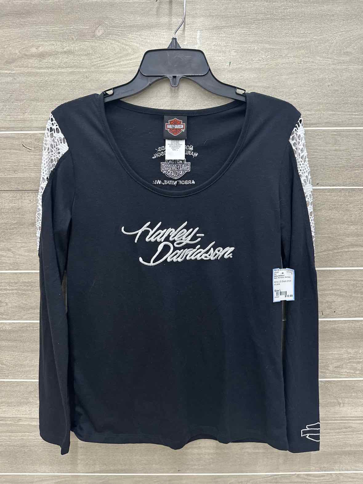 Harley Davidson Size L Black Womens Shirt
