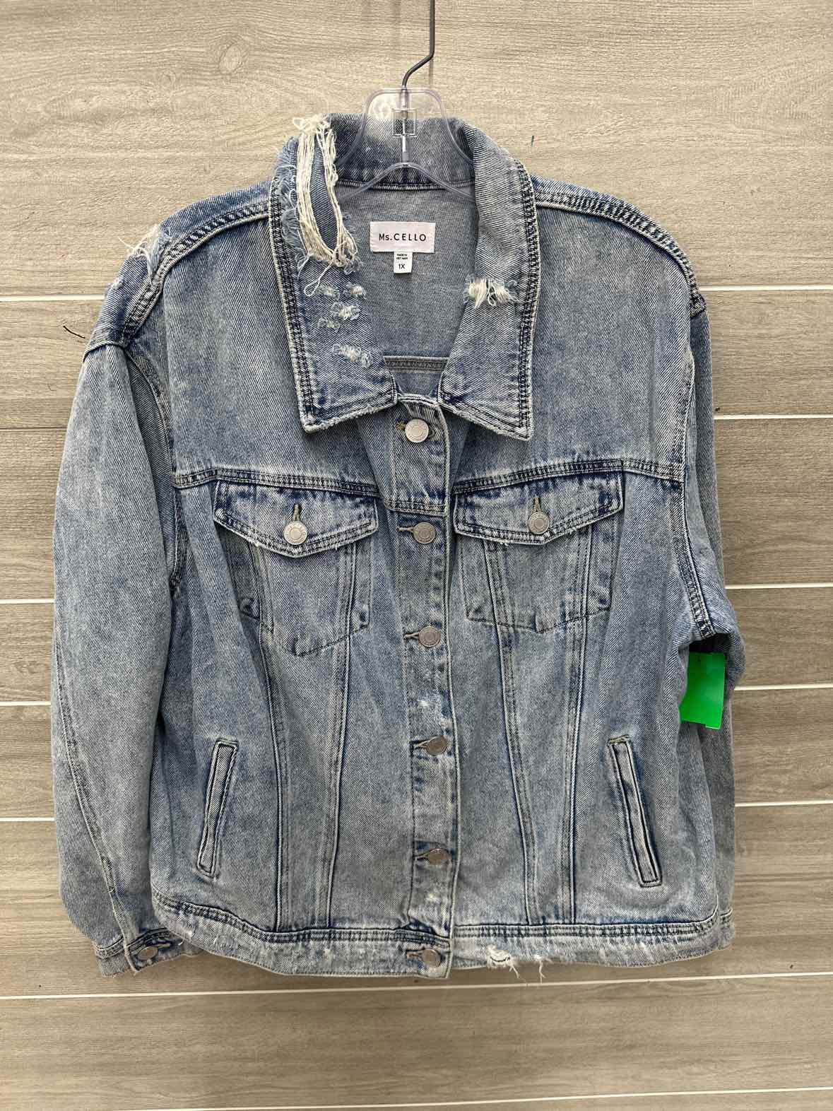 Ms. Cello Size 1X Blue Plus Blazer
