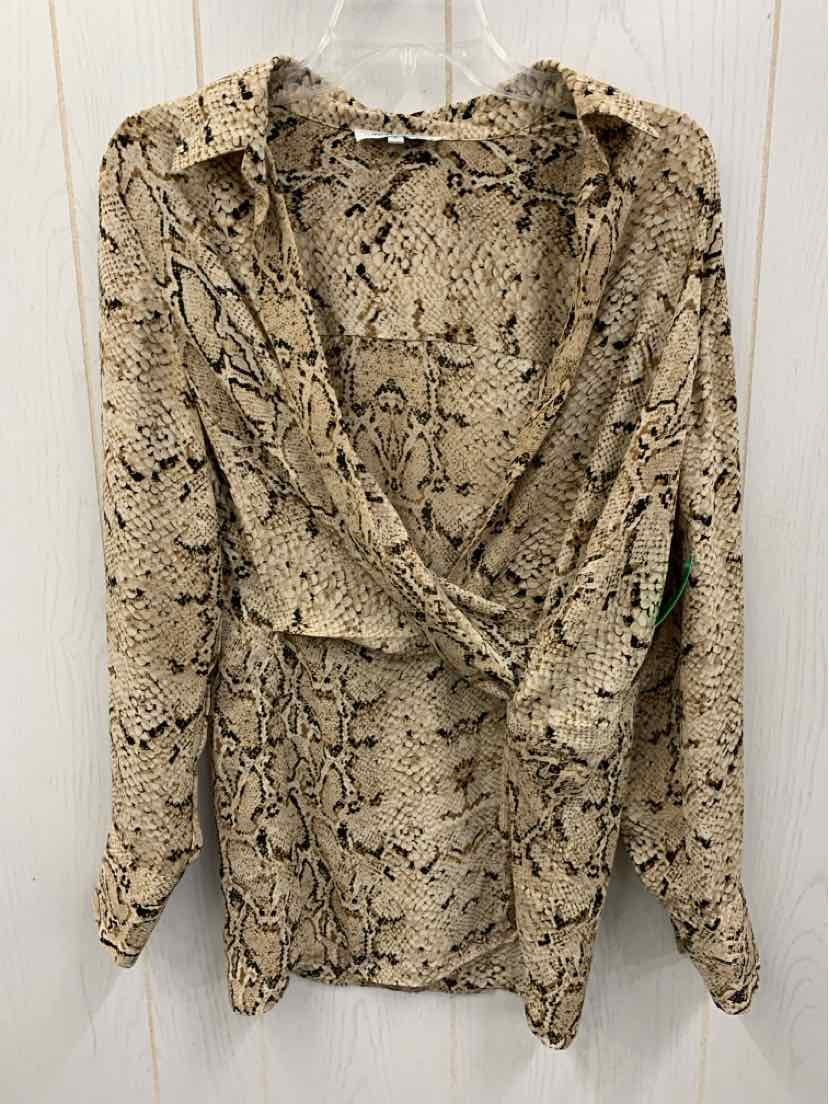 Rose + Olive Tan Womens Size M Shirt