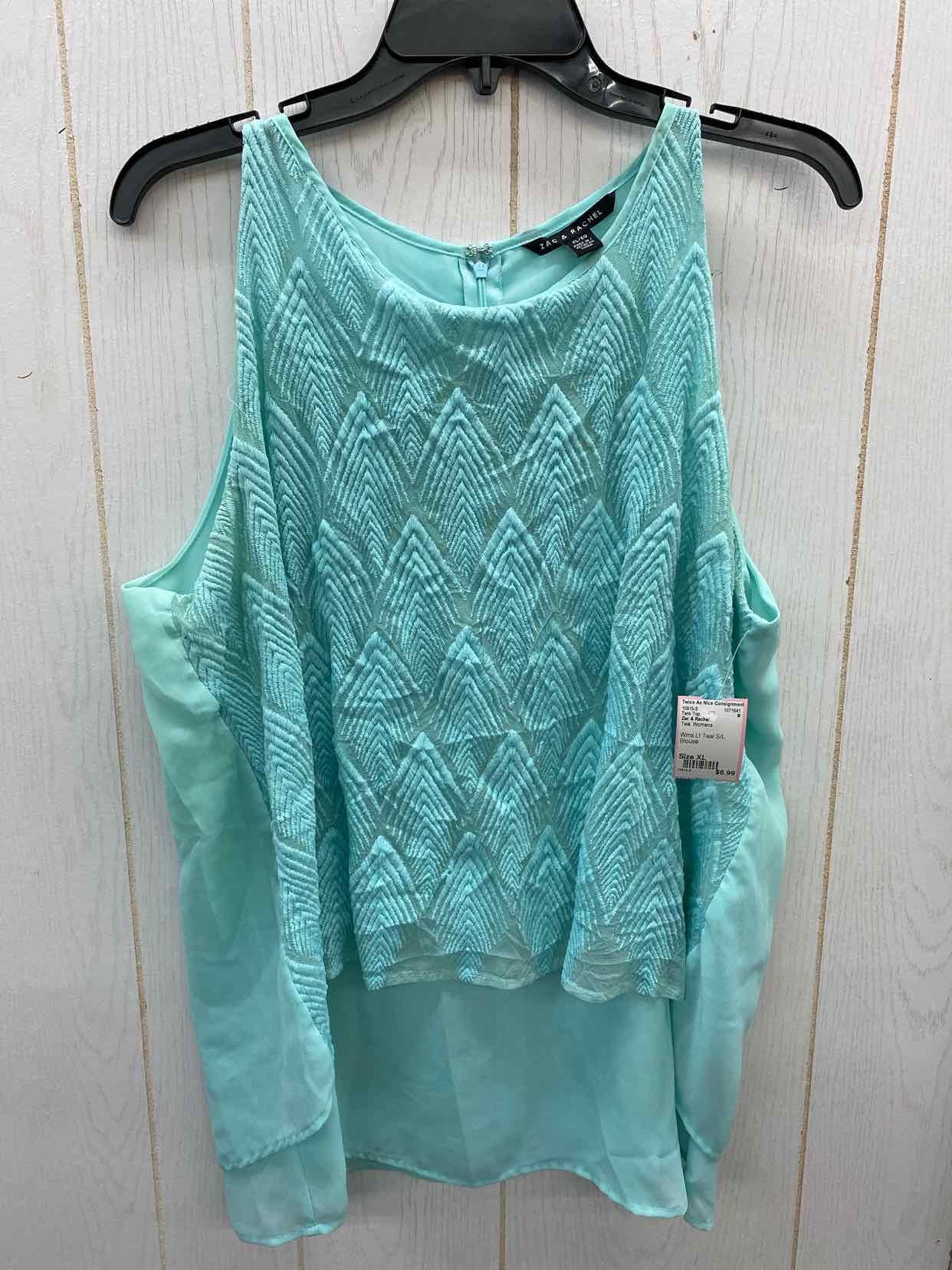 Zac & Rachel Teal Womens Size XL Tank Top