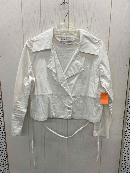 ZARA White Womens Size Small Shirt