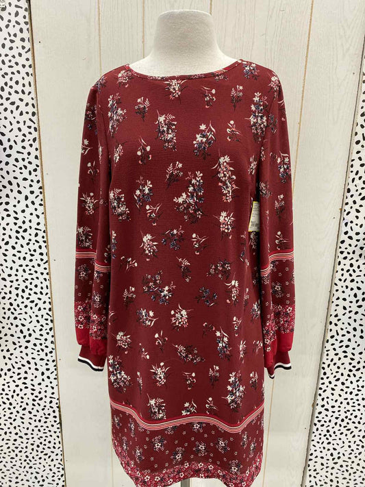 Maurices Burgundy Womens Size 6 Dress