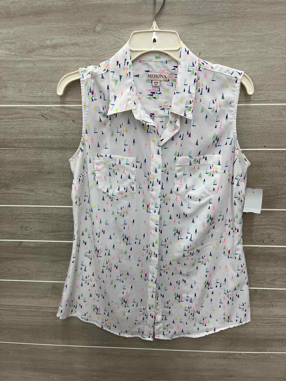 Merona Size M White Womens Tank Top