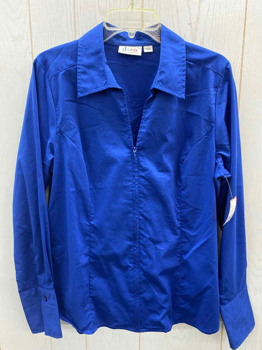 D & Co Blue Womens Size L Shirt