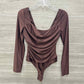 LULU'S Size M Brown Womens Bodysuit