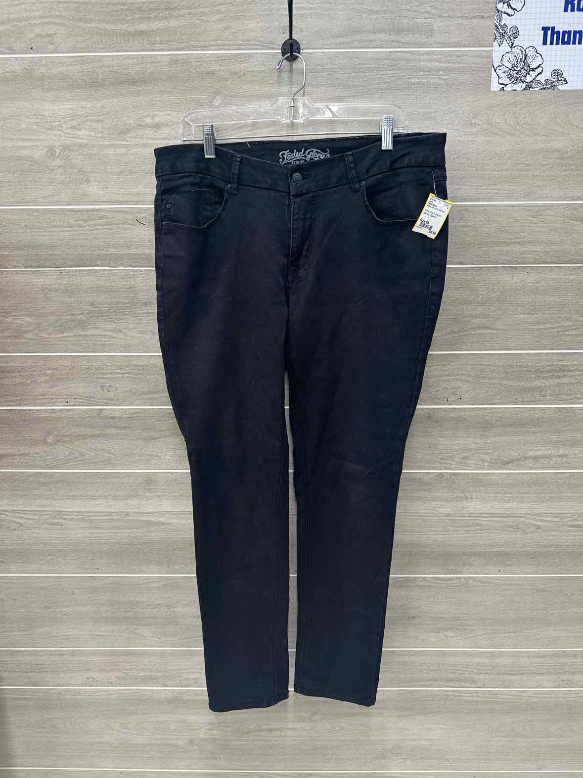 Faded Glory Black Womens Women Size 16 Jeans