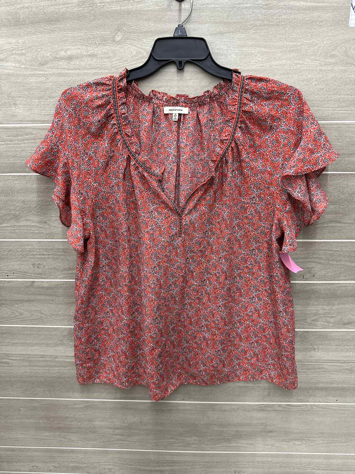 Max Studio Size 1X Orange Plus Shirt