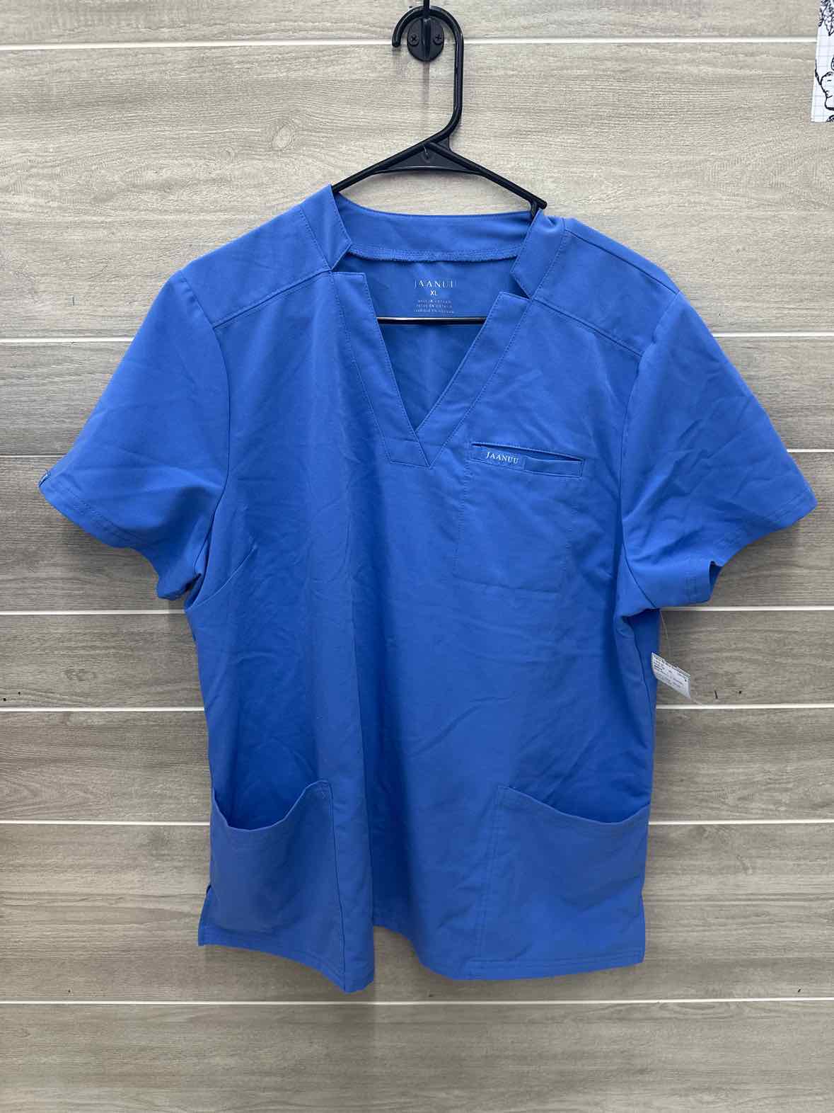 Jaanuu Size XL Blue Womens Scrub Top