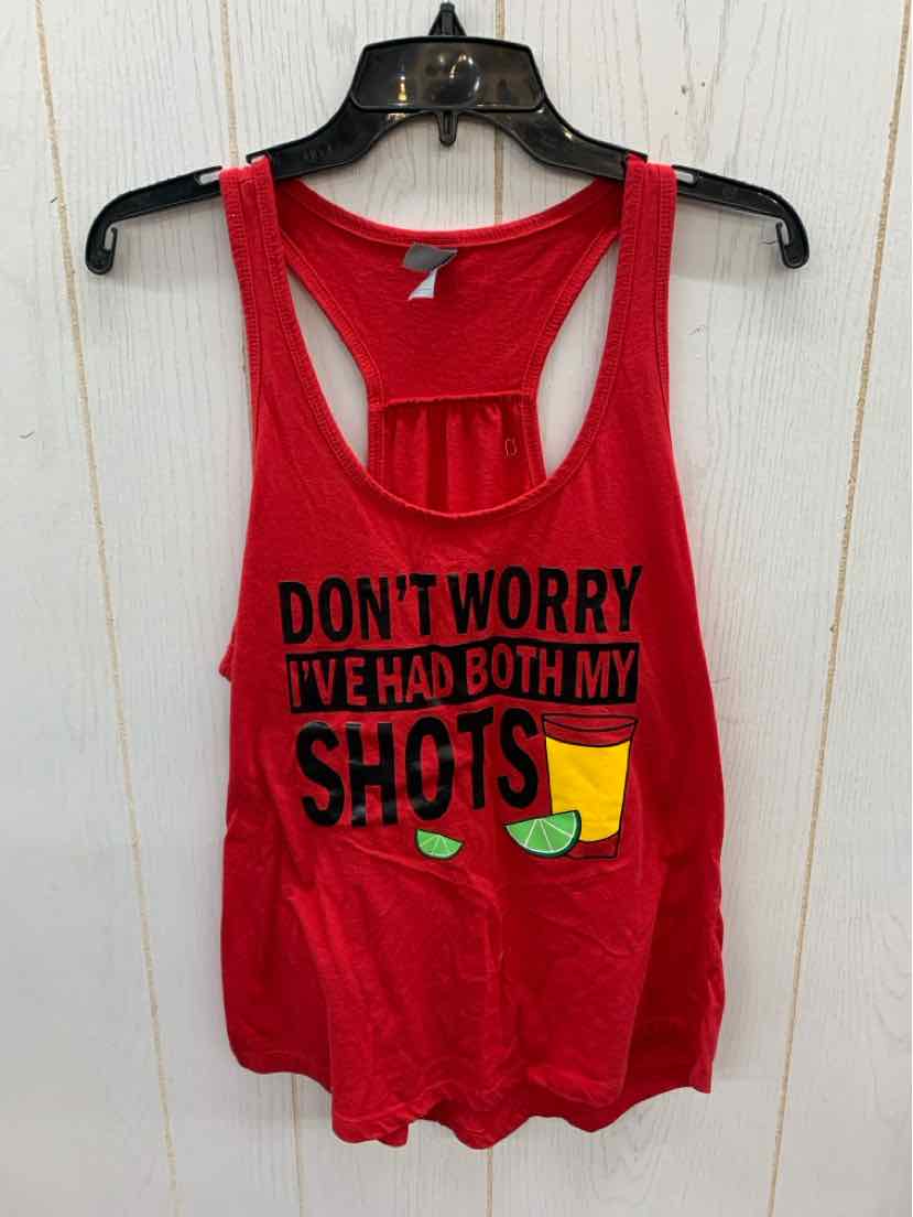 Red Womens Size L Tank Top